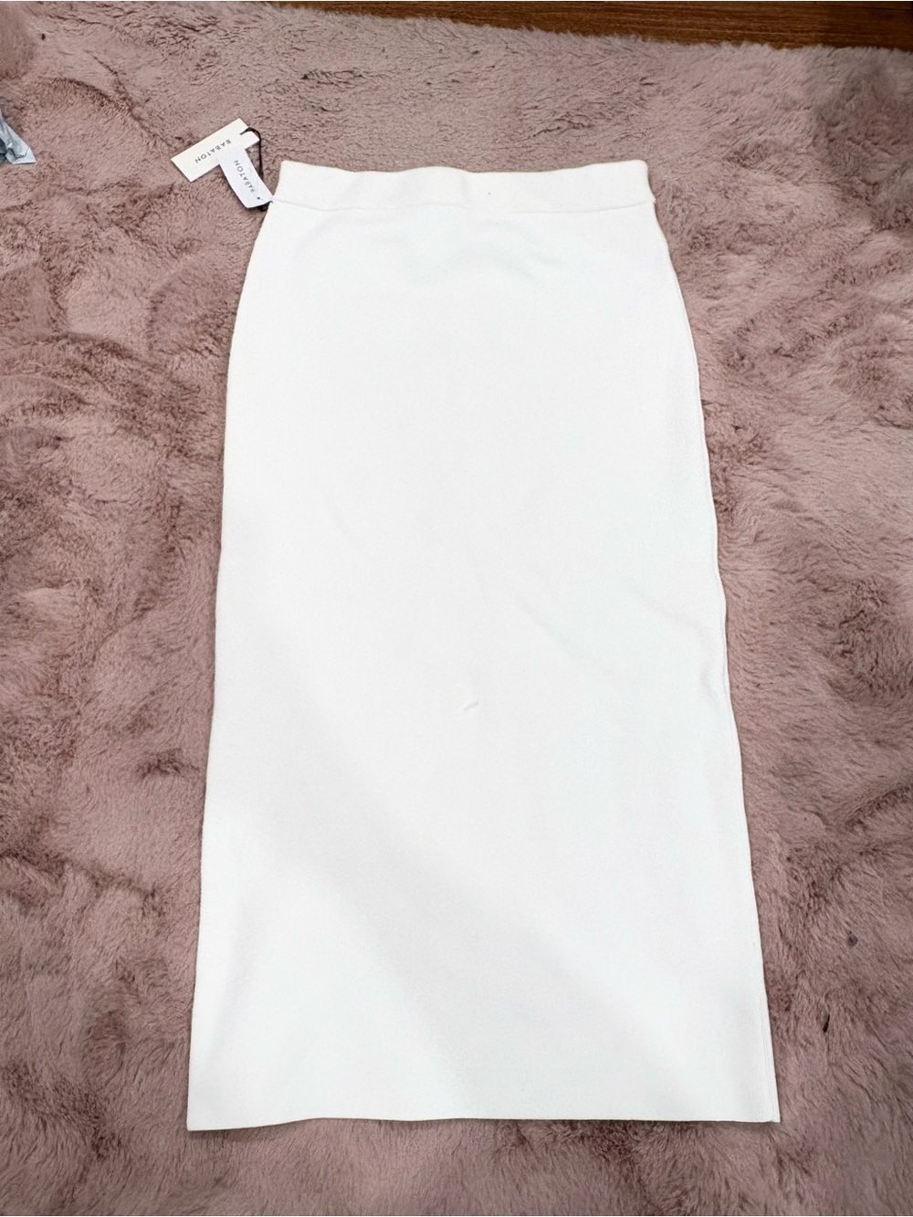 Babaton White Midi Pencil Skirt